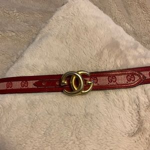 Authentic Gucci GG Logo Skinny Belt
